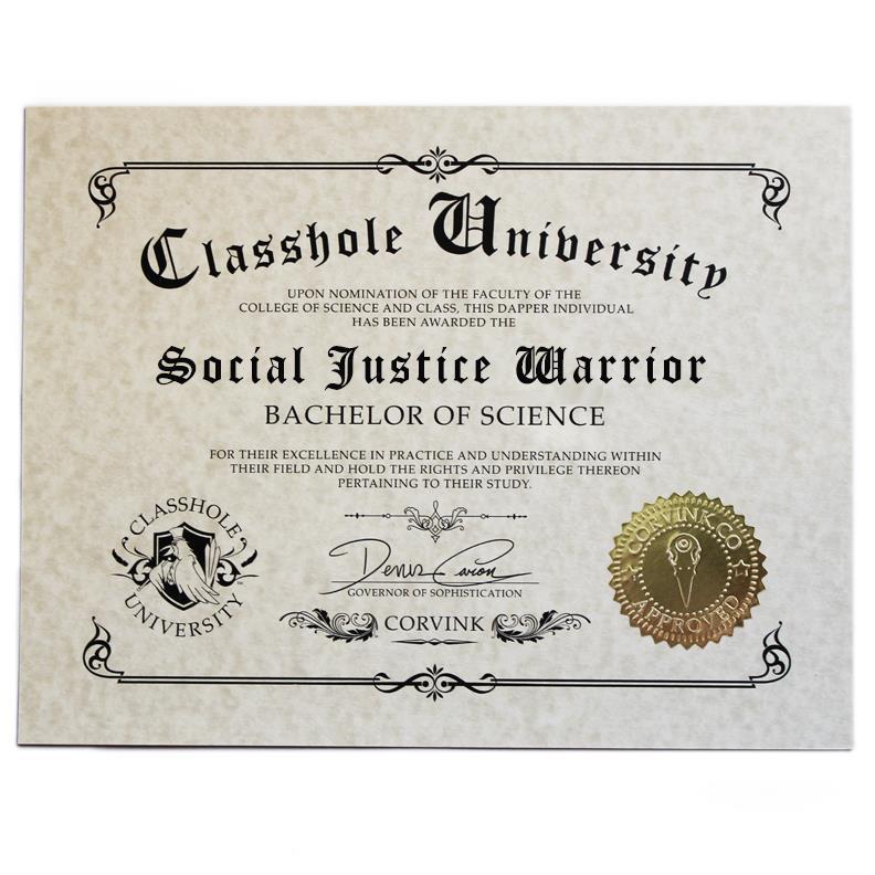 CLASSHOLE DIPLOMA - MEAT HUMOR NOVELTY