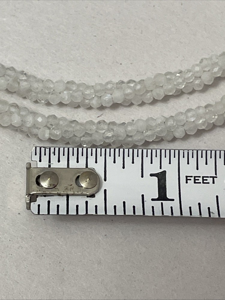 925 Stone Bead Necklace 27” Long
