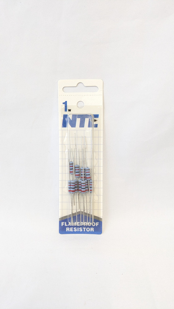 NTE Electronics 1 Watt 8.2 Ohm Resistor 5% Flame Proof 10 Pack, 1W8D2-10