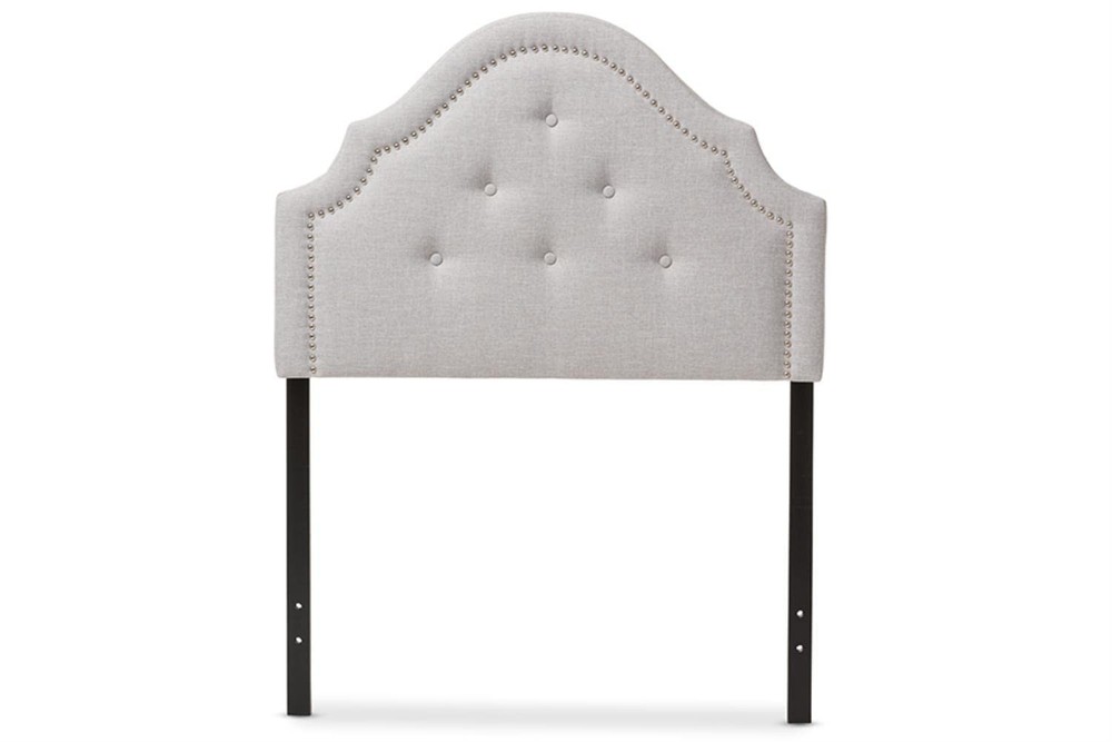 Cora Upholstered Twin Headboard in Grayish Beige