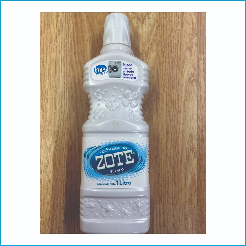 Zote Liquid Laundry Soap Blanco 1L HE Compatible Detergent Stain Remover