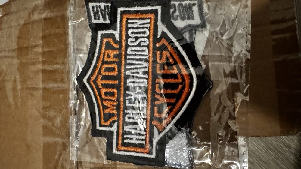 Harley Davidson Logo Patch Biker Iron-On Embroidered Badge