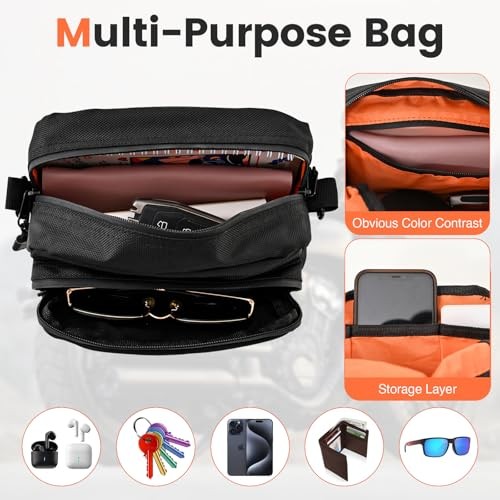 Motorcycle Handlebar Bag,Easy Installation Motorcycle Bag,Universal Black