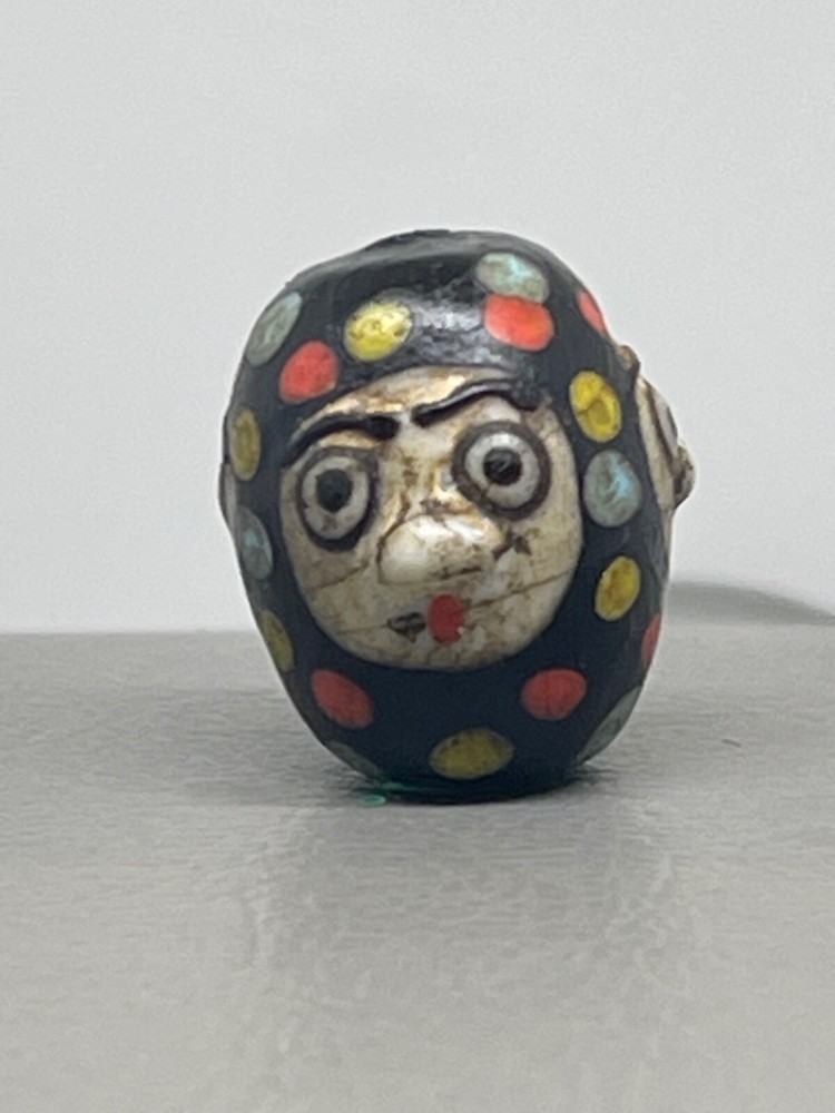 Ancient Roman Three Sides Face Bead