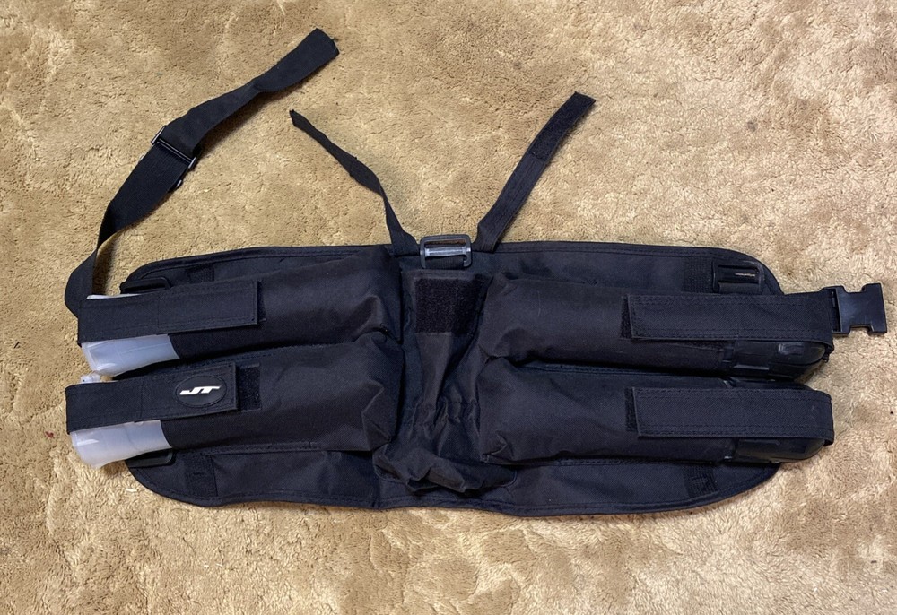JT Paintball Pod Harness Pack Black Belt Includes 4 Pods