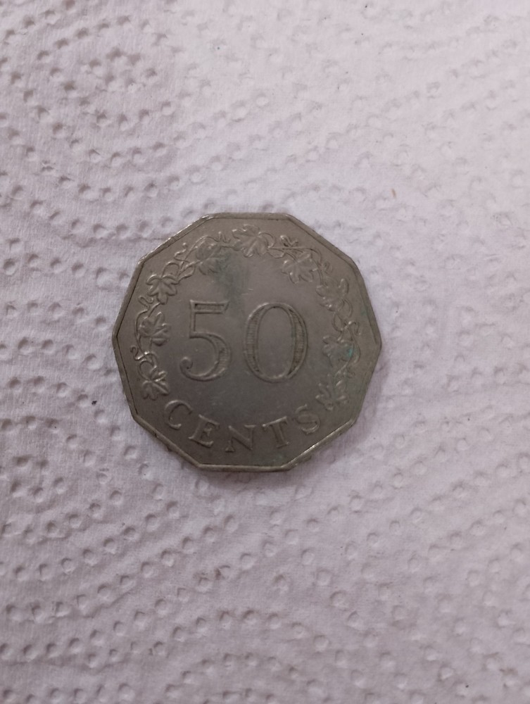 1972 Malta Decagonal 50c - Great Siege 1565