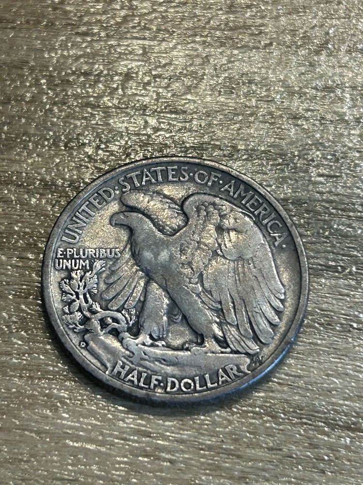 1938D Walking Liberty Half Dollar F+