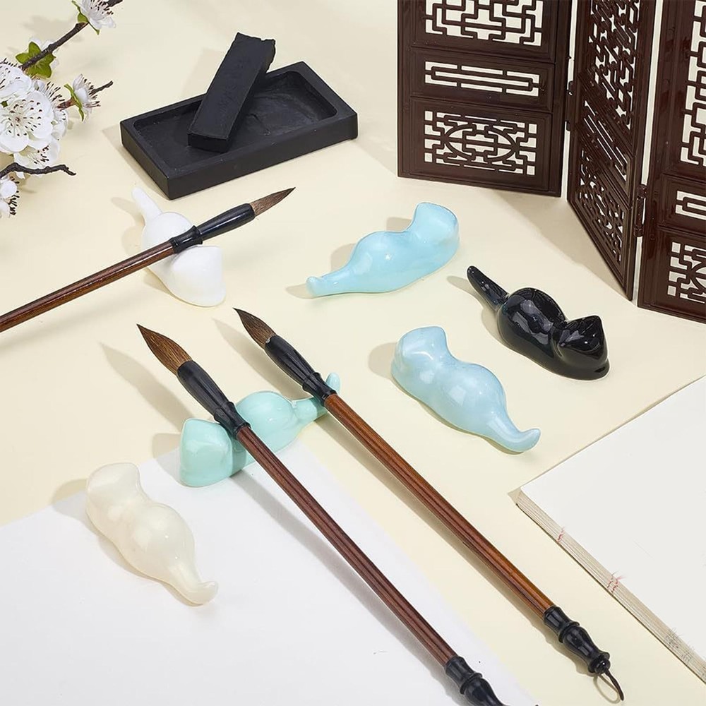 6x Paint Brush Rest Oriental Art Supply Chinese Calligraphy Brush Holder