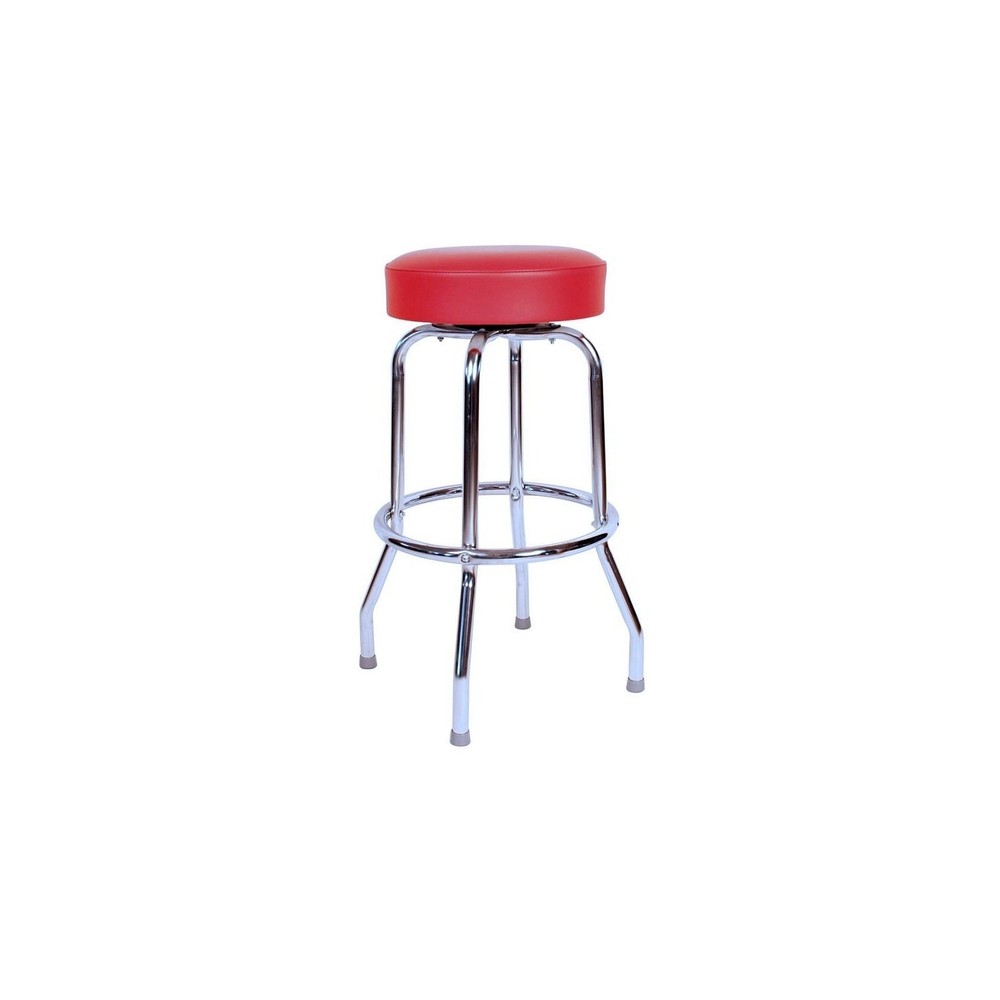 Richardson Seating 1950s Floridian Swivel Stool Red 30