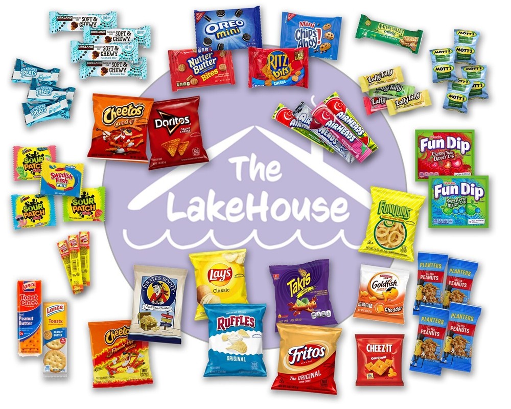 Chips Variety Pack 50 Count - Snacks Sampler Care Packages - College Students