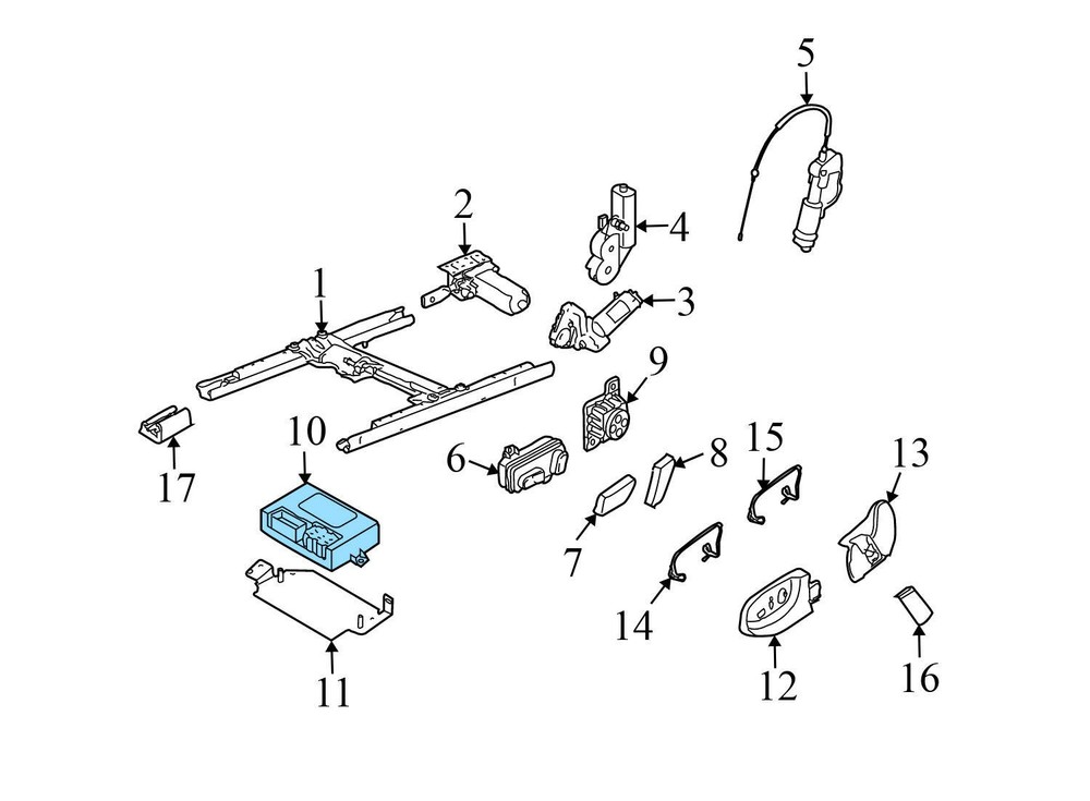 2009-2010 AUDI Q7 TDI - Front SEAT Memory Control Module 4F0959760C