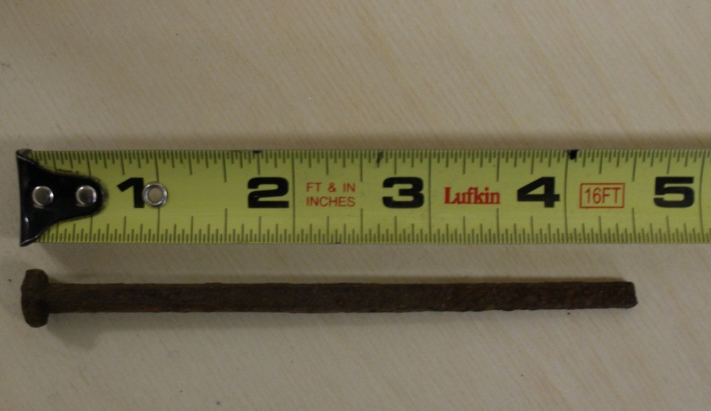 15 ANTIQUE (1800'S) SQUARE 4.5" LONG NAILS