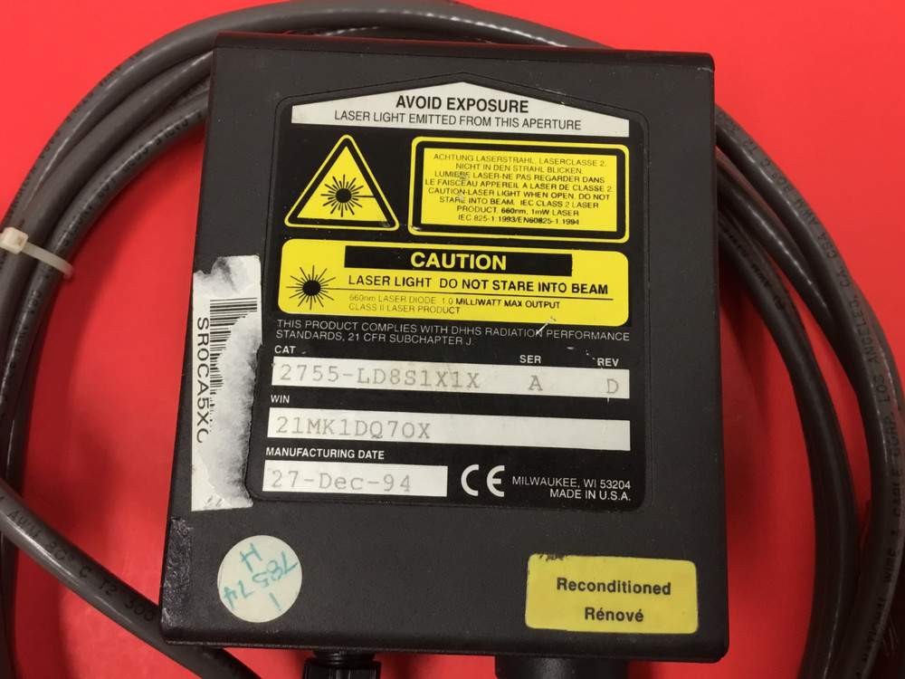Allen-Bradley - Laser Bar Code Scanner - Catalog #2755-LD8S1X1X - Series A