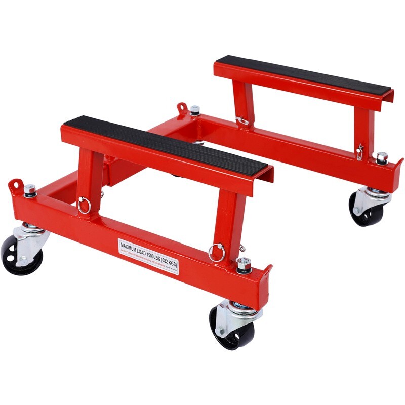 ATV Motorcycle Engine Stand Cradle Shop Dolly 1500lbs Adjustable Width & Height