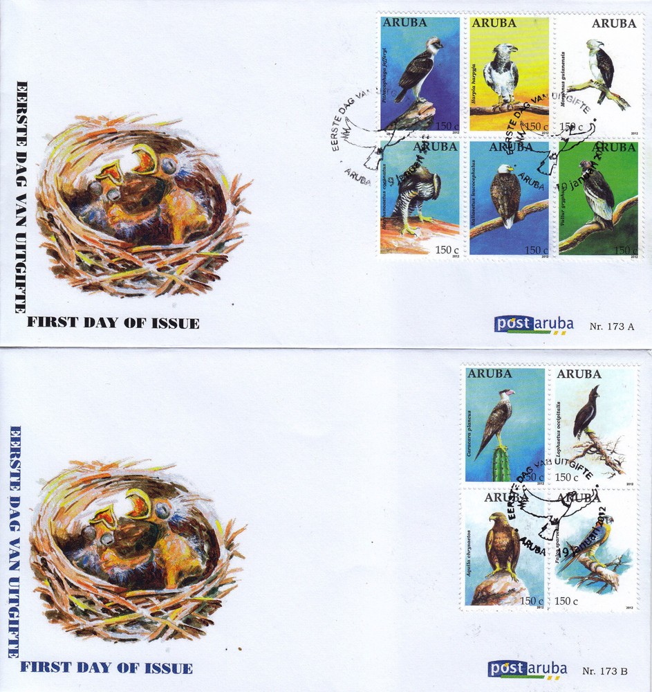 Aruba Issue FDC 2012 (173) Birds