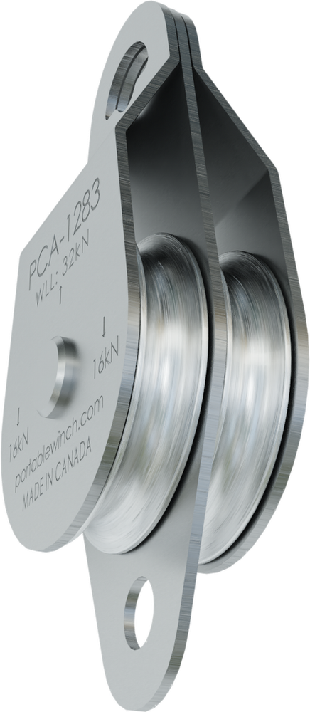 Portable Winch PCA-1283 Double Swing Side Snatch Block Diamter 3"