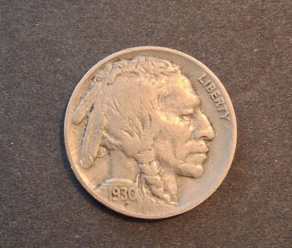 1930 Buffalo Nickel US Coin - Extra Fine EF 1930