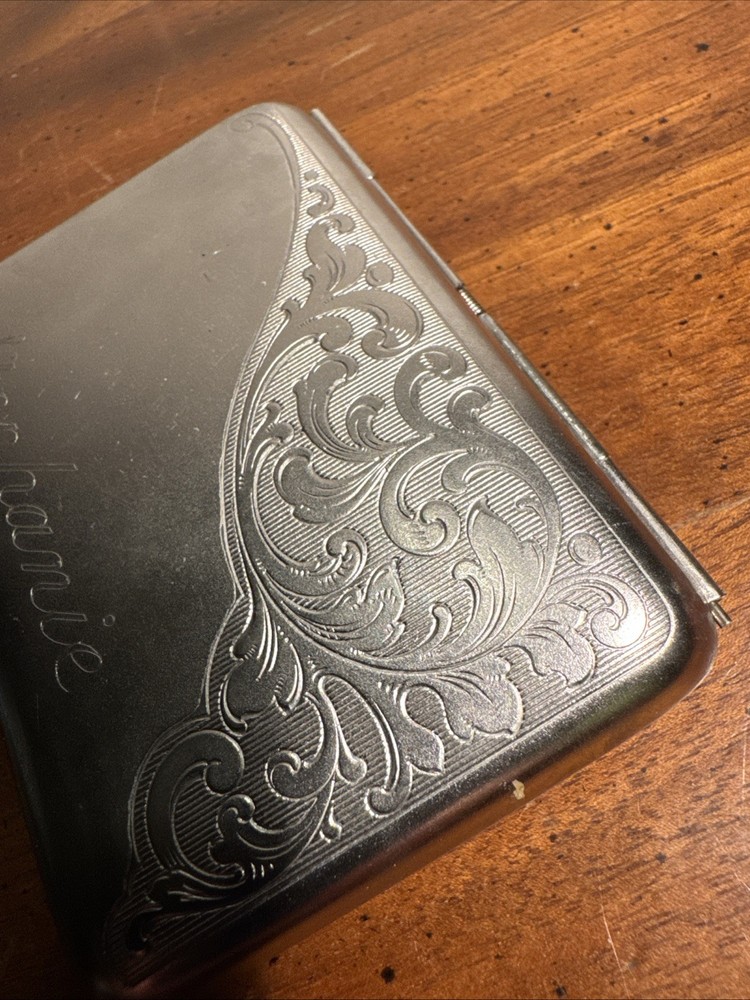 RARE WW1 ERA CIGARETTE CASE (( STEPHANIE NAMED ))
