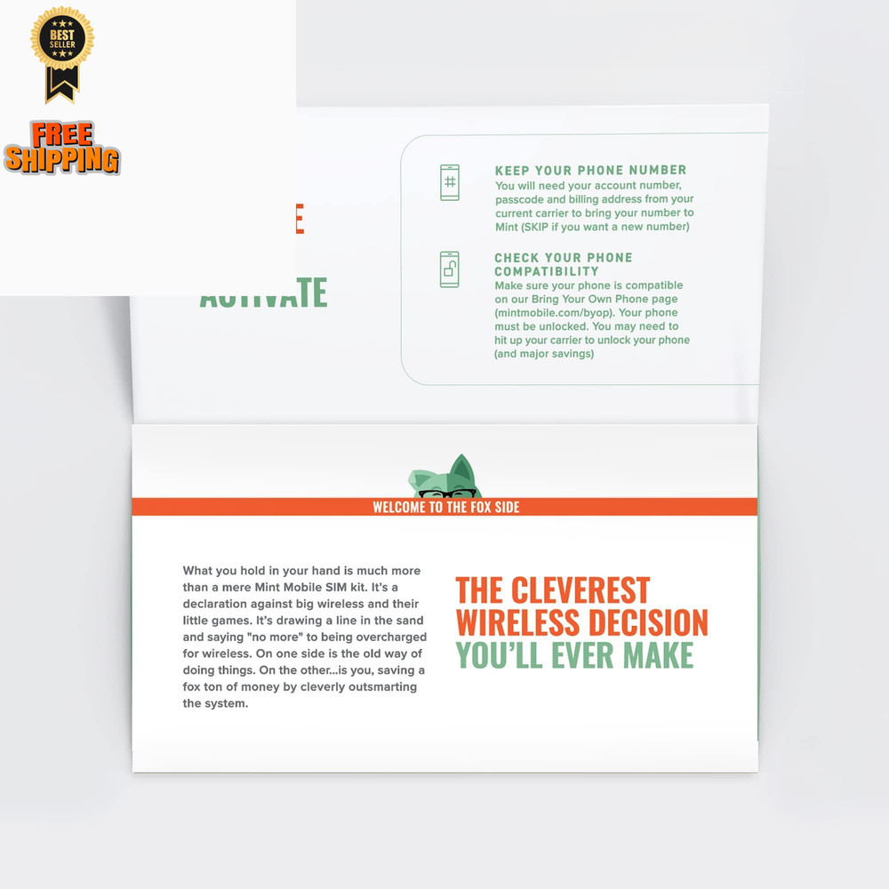 $30/mo. Mint Mobile Phone Plan with Unlimited Talk, Text & Data for 3 Months...