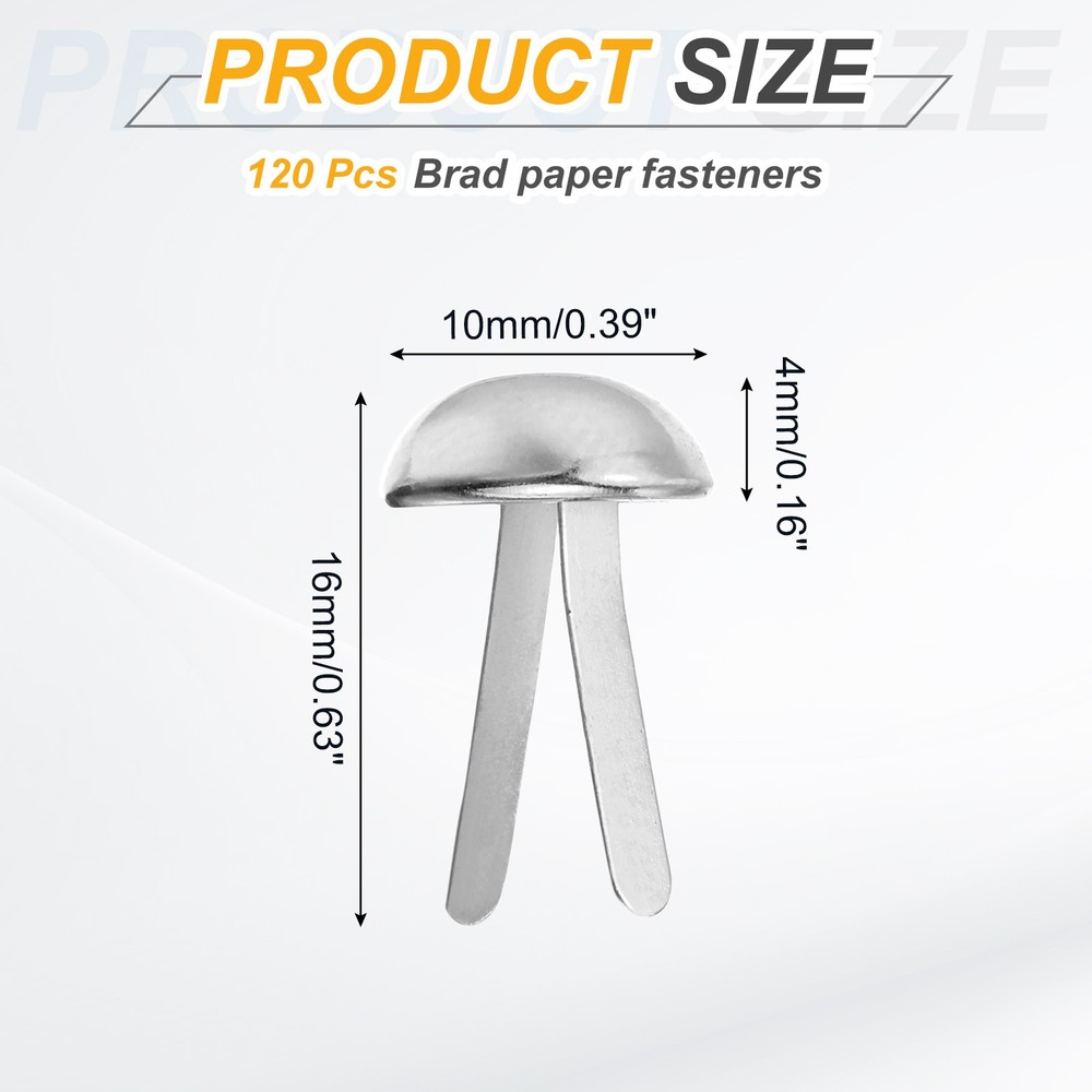 120pcs paper clips 10x16mm, silver