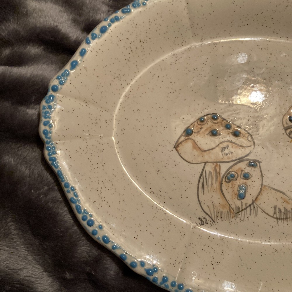 1982 Hand Painted 10x13 Serving Platter One Of A Kind.