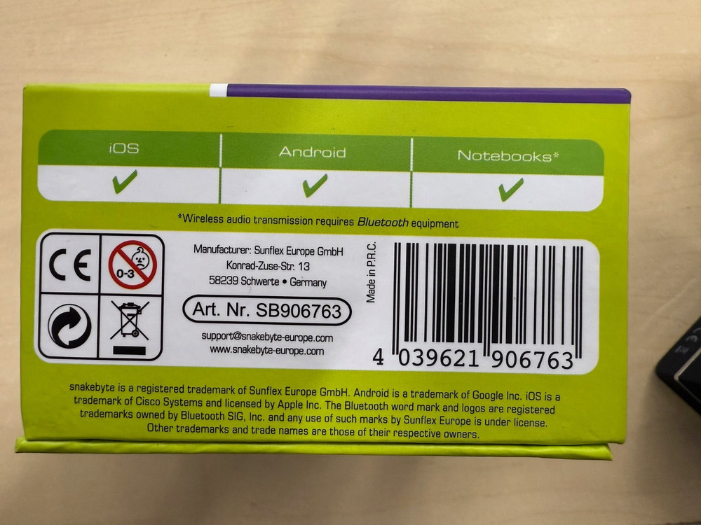 SnakeByte Powerful Wireless Mini Cube Speaker for Tablets, iPhone, Android