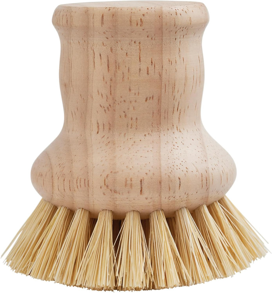 Kitchen Natural Bristle Dish Pan Scrub Brush, Non-Scratch Natural Tampico Bristl
