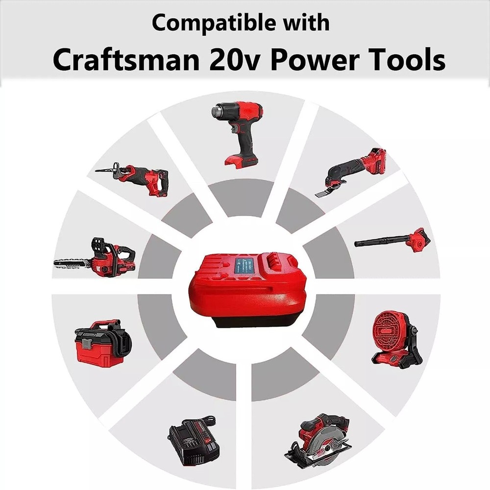 For DeWalt Battery to Craftsman Converter 20V Flat Pushing Tool Easy Install