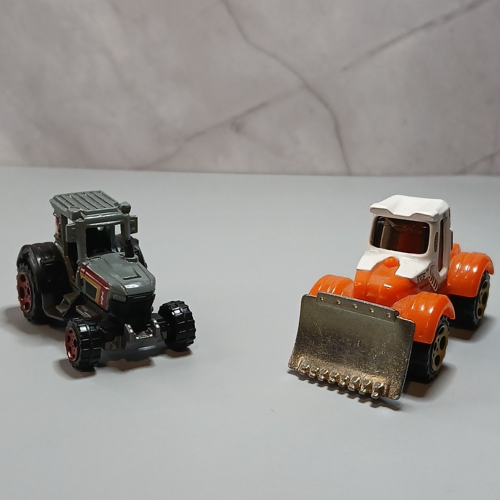 Matchbox 2 Work Trucks 2006 Ready for Action  MBX #3 Tractor Plow And MB703