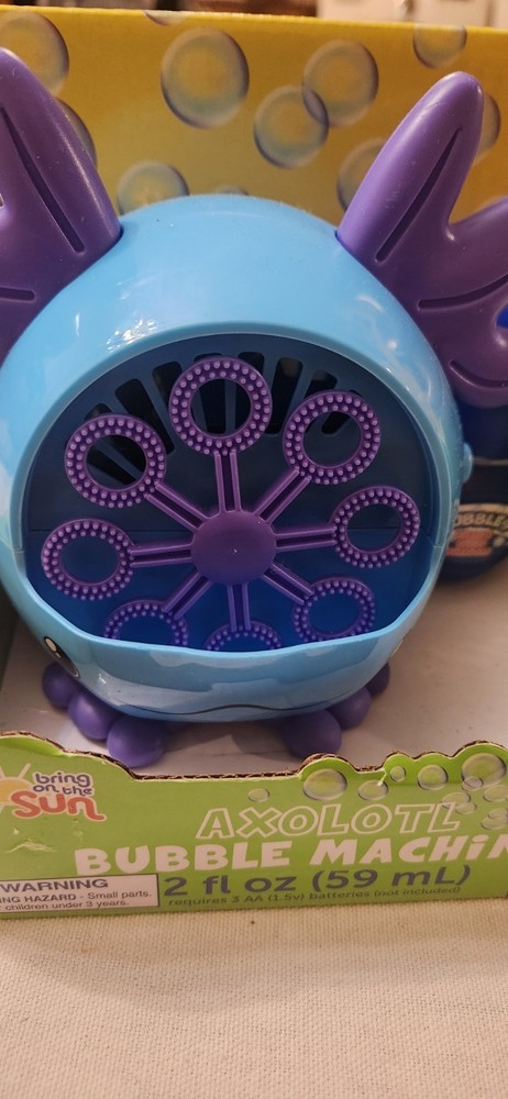 Bring On The Sun Axolotl Bubble Machine 2fl oz Bubble Solution