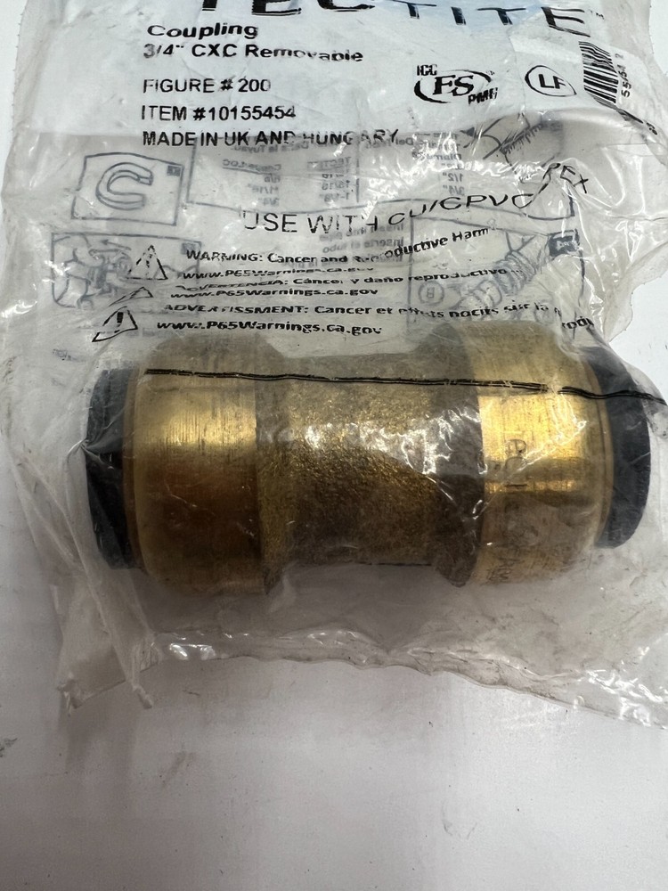 EPC Tectite Coupling 3/4" CxC Removeable - 10155454