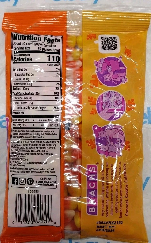 Brachs Classic Candy Corn 11 Oz 311g BB. 04/25 New