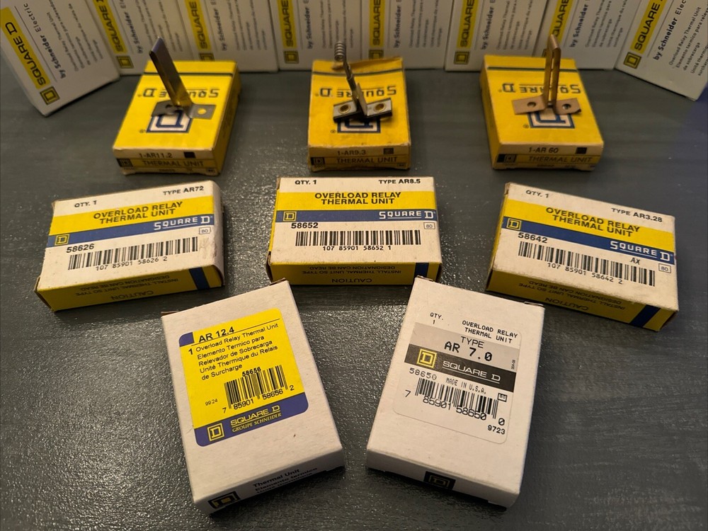 NIB Square D Type AR Thermal Overload Heater Units -Many Sizes!!!