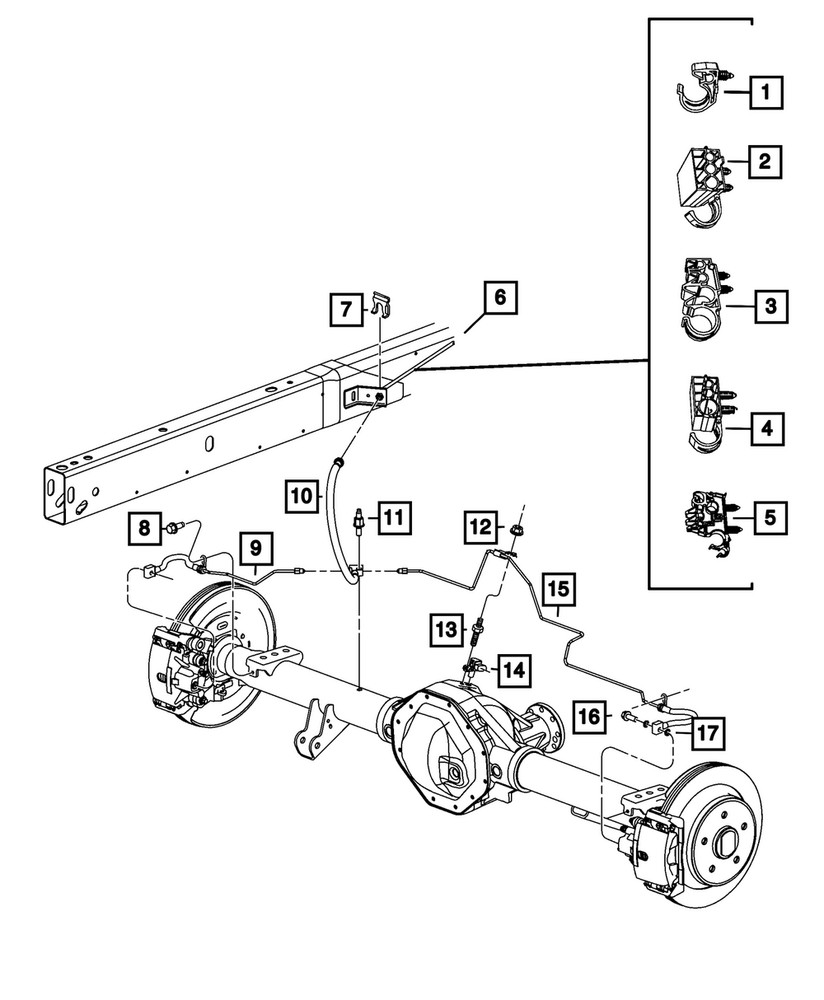 Genuine Mopar Wheel Speed Sensor Right 68646344AB
