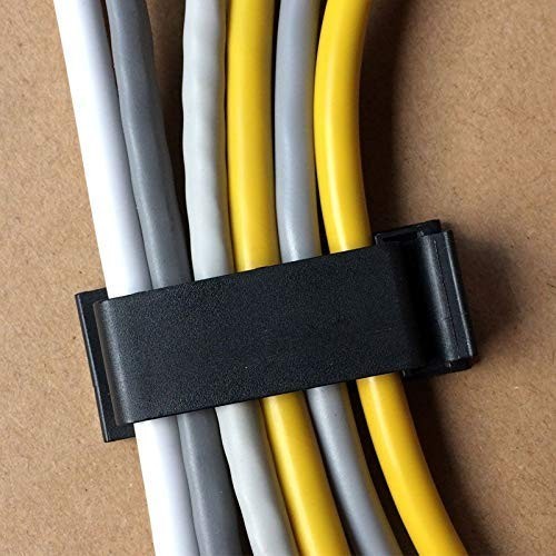 50Pcs Self Adhesive Cable Clips Black