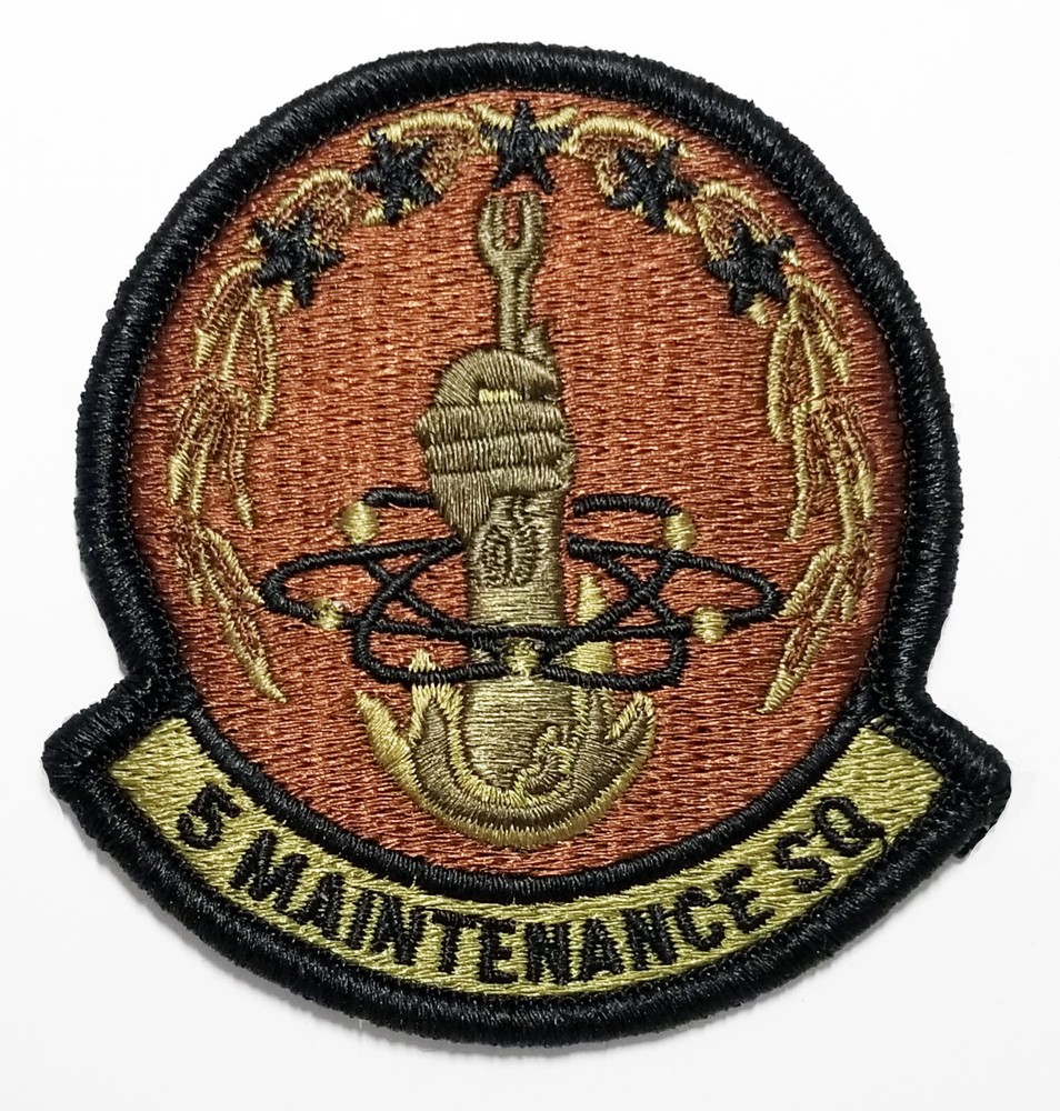 Air Force 5th Maintenance Squadron Subdued Hook Back Patch