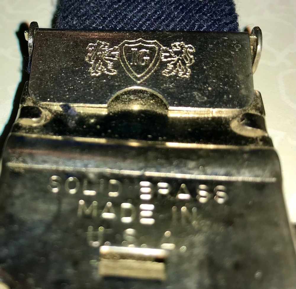 2 Vintage 38” Cloth Military Belts