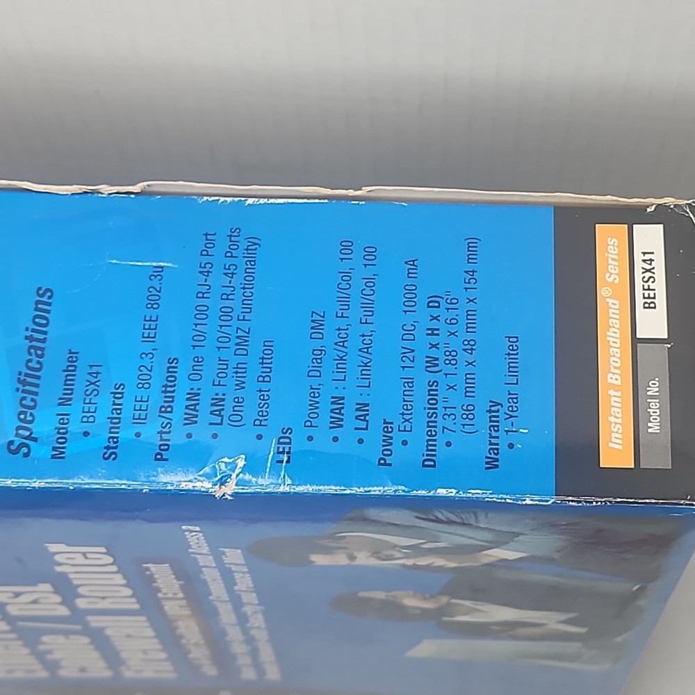Linksys EtherFast Firewall Router 4 Port, BEFSX41 (T68)
