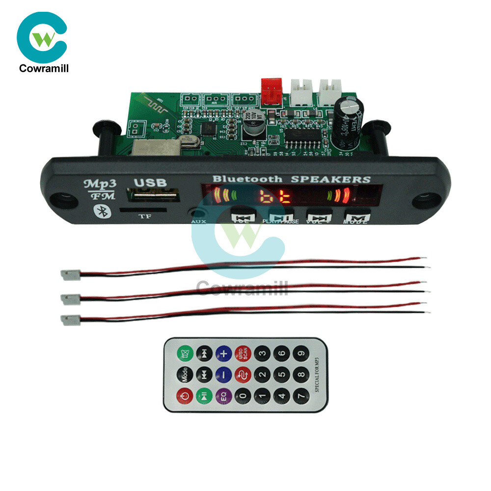 Wireless 12V WMA 2*15W Amplifier MP3 Decoder Board Audio Module USB TF Radio