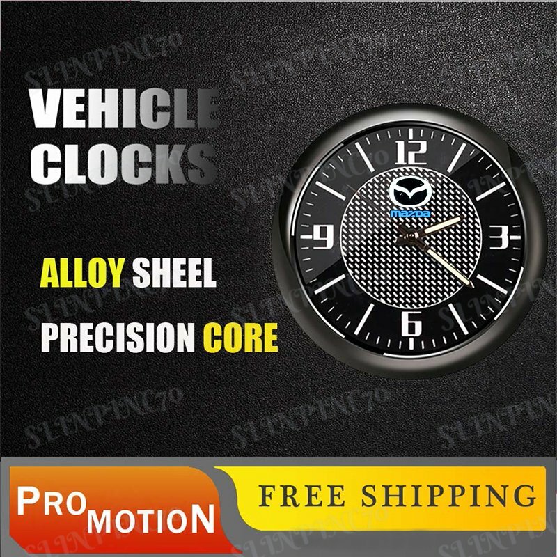 For All MAZDA Car Clock Refit Interior Luminous Electronic Quartz Ornaments Gift