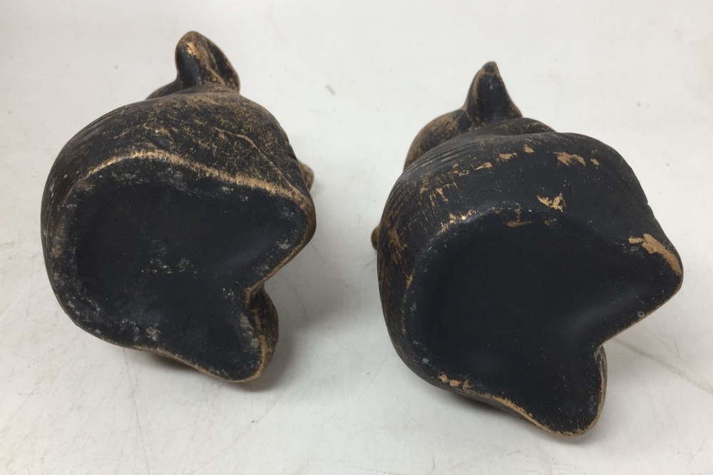 Pair of Gold Tone Elephant Candle Holders