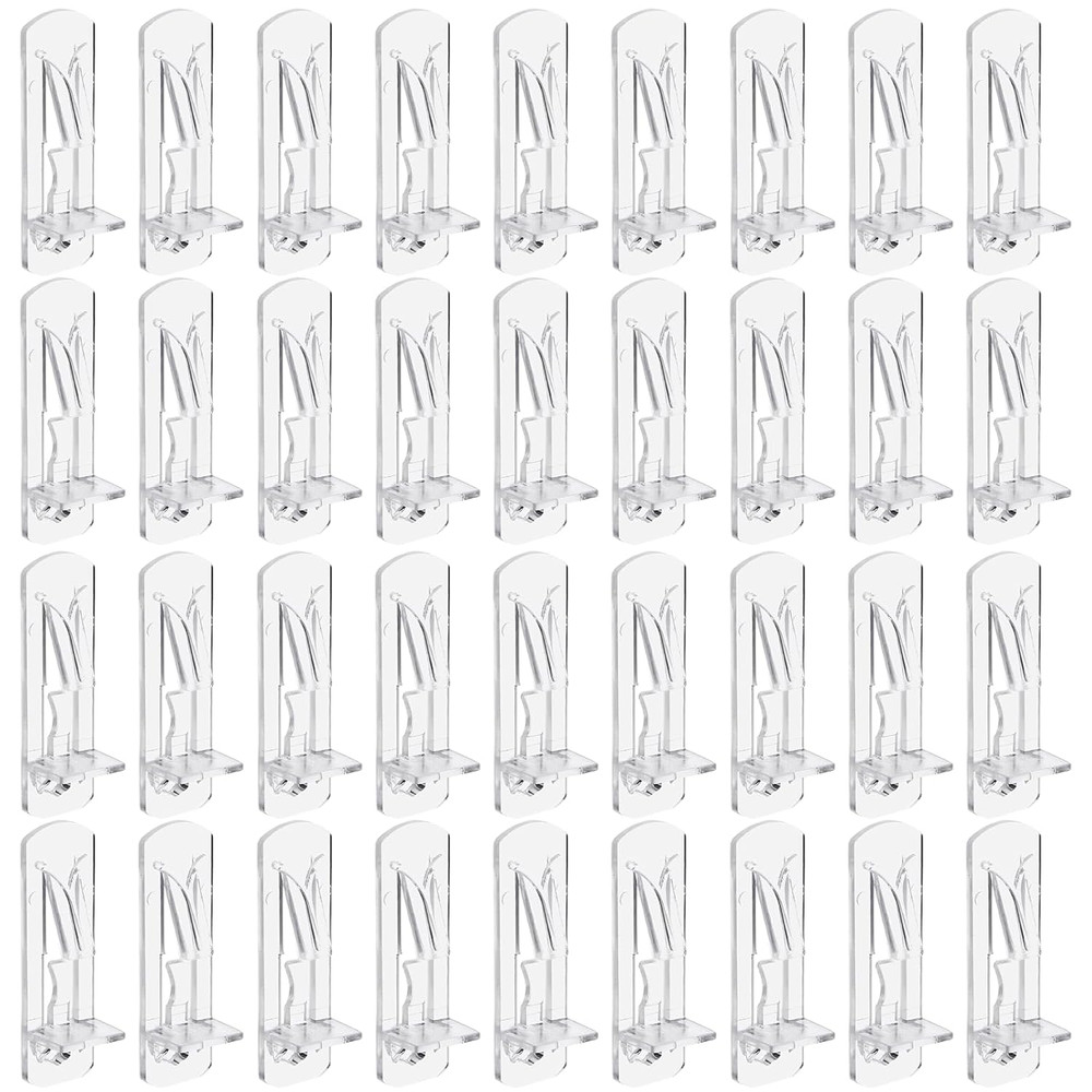 36 Pcs Plastic Locking Shelf Pins, Cabinet Shelf Clips Locking Shelf Support Peg