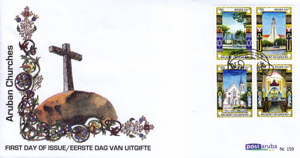 Aruba Issue FDC 2010 (159) Churches
