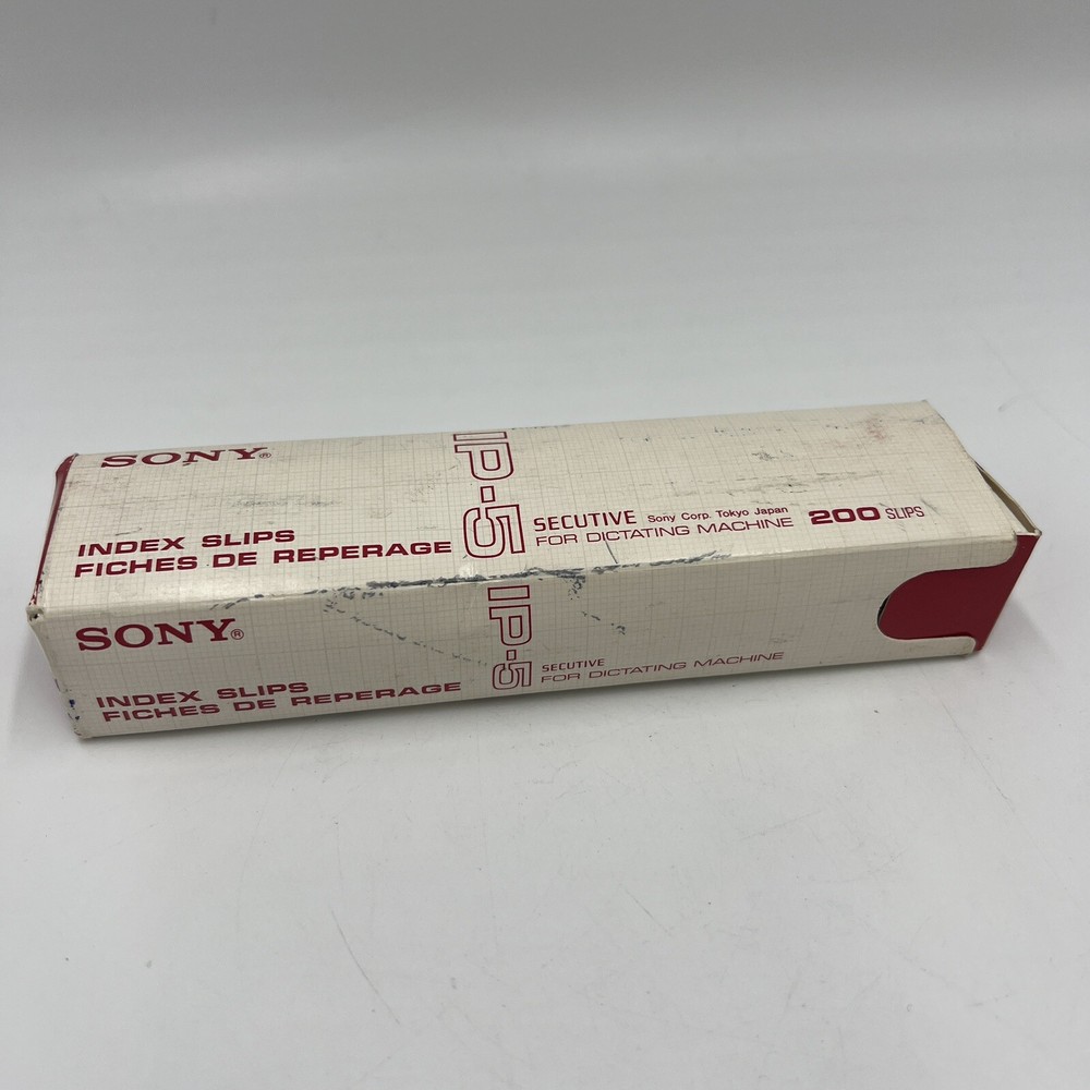 SONY IP-5 Secutive Dictating Machine Paper Index Slips