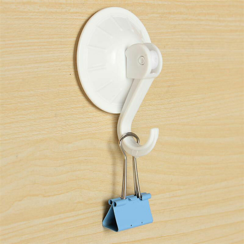 Plastic White Home Wall Strong Suction Cup Hook Hanger Vacuum-Sucker .US