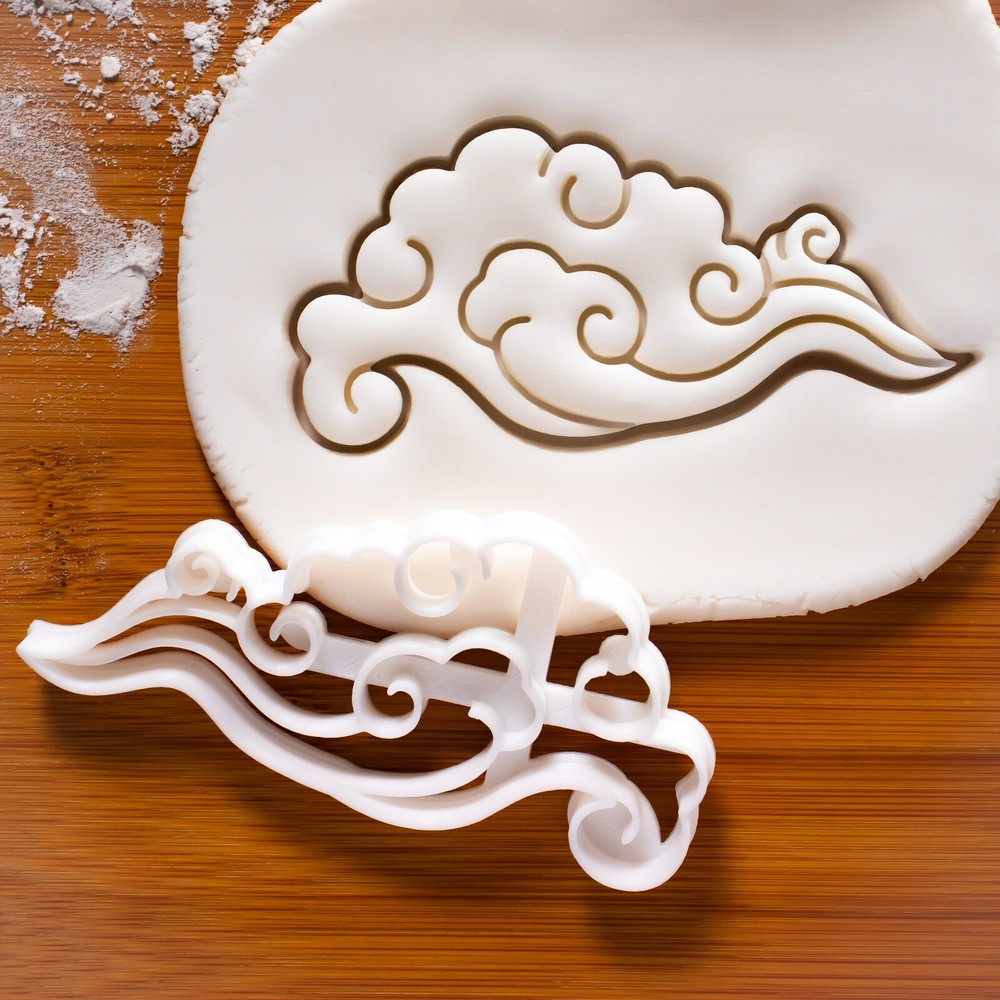 Whimsical Cloud Cookie Cutter - deity Eastern legend myth waves sky mythical