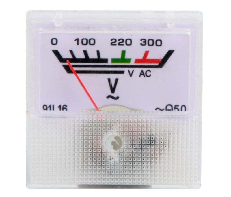 1PCS DC/AC 0-300V Class 5.0 Accuracy Square Plastic Voltage Meter Voltmeter