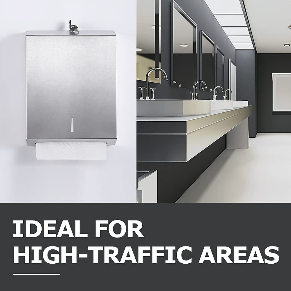Paper Towel Dispenser Wall Mount Commercial c-fold/Multi-fold/Tri-fold Touchl...
