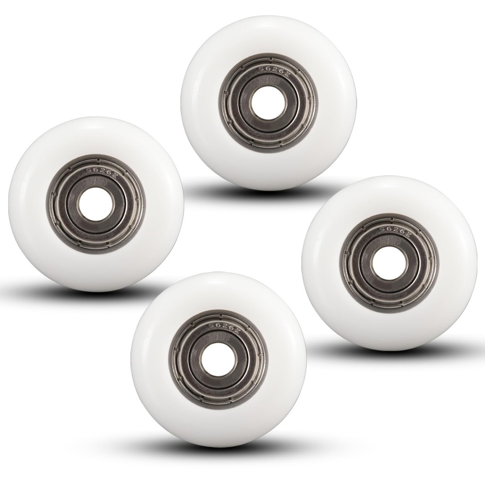 4 PCS White Replacement Wheels Rollers Fits Total Gym Models 2000 3000 XL