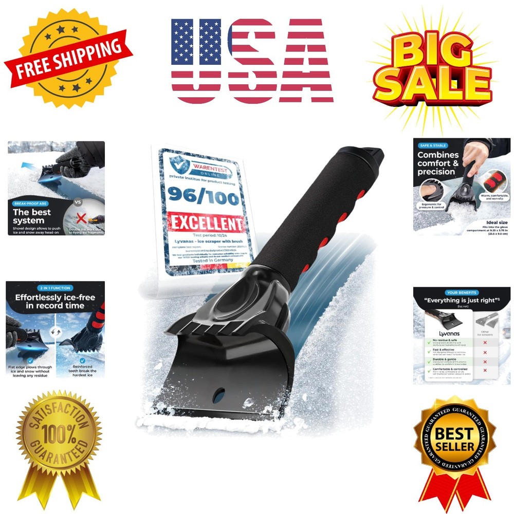 Car Ice Scraper for Car Windshield  Winner 2026* - Ergonomic Professional Sno...
